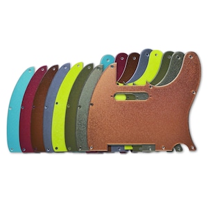 Golpeador personalizado de 8 orificios para Telecaster - Serie Artisan texturizada - Varios colores