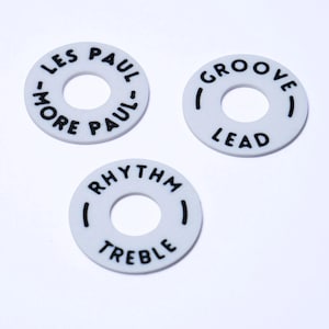 Plaque d'interrupteur à bascule pour jetons de poker Les Paul personnalisée pour guitare - Blanc
