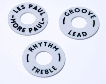 Kundenspezifische Les Paul Poker Chip-Gitarren-Kippschalter-Platte - Weiß