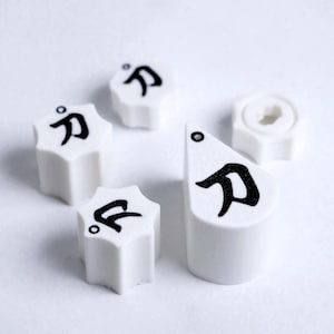 Custom Boss Katana Knobs - White Fluted (Full Sets for 50, 100, Artist)