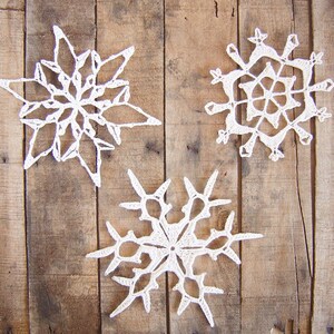 Christmas Ornaments Handmade, Snowflake Ornaments, Snowflake Decoration, Set Of 3