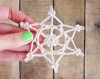 Crochet Star, Christmas Star Ornament, Star Christmas Decorations, Lace Ornaments. Set of 3, 7, 13