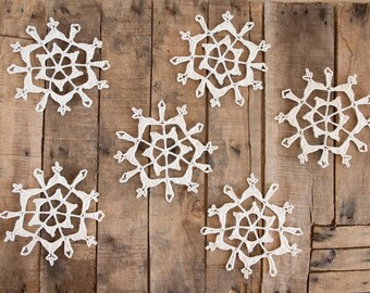 Outdoor Ornament Decorations, Outdoor Wall Ornament, Outdoor Decor Gifts, Outdoor Gifts For Her, For Mom. Crochet Rustic Christmas Snowflake