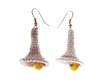Pendientes asimétricos, pendientes colgantes asimétricos, pendientes colgantes desiguales, joyas llamativas de ganchillo para mujer con forma de lágrima y diseño moderno.