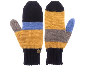 Winter Mittens for Adults, Best Warm Asymmetrical Gloves, Funny Cute Winter Hand Gloves Hiking, Cashmere