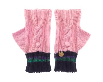 Fingerless Gloves Womens, Cashmere Winter Half Finger Mittens, Ladies Winter Fingerless Gloves