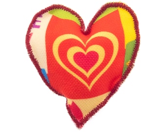 Stuffed Heart, Valentines Heart Gift, Valentines Heart Decoration, Valentines Heart Ornament of Fabric, Day Gifts from The Heart for Girl
