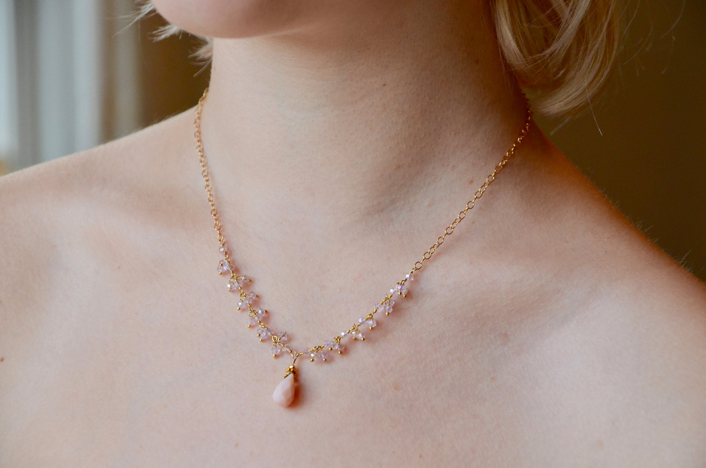 OXFORD JEWELED NECKLACE - PINK/PPL/ORNG