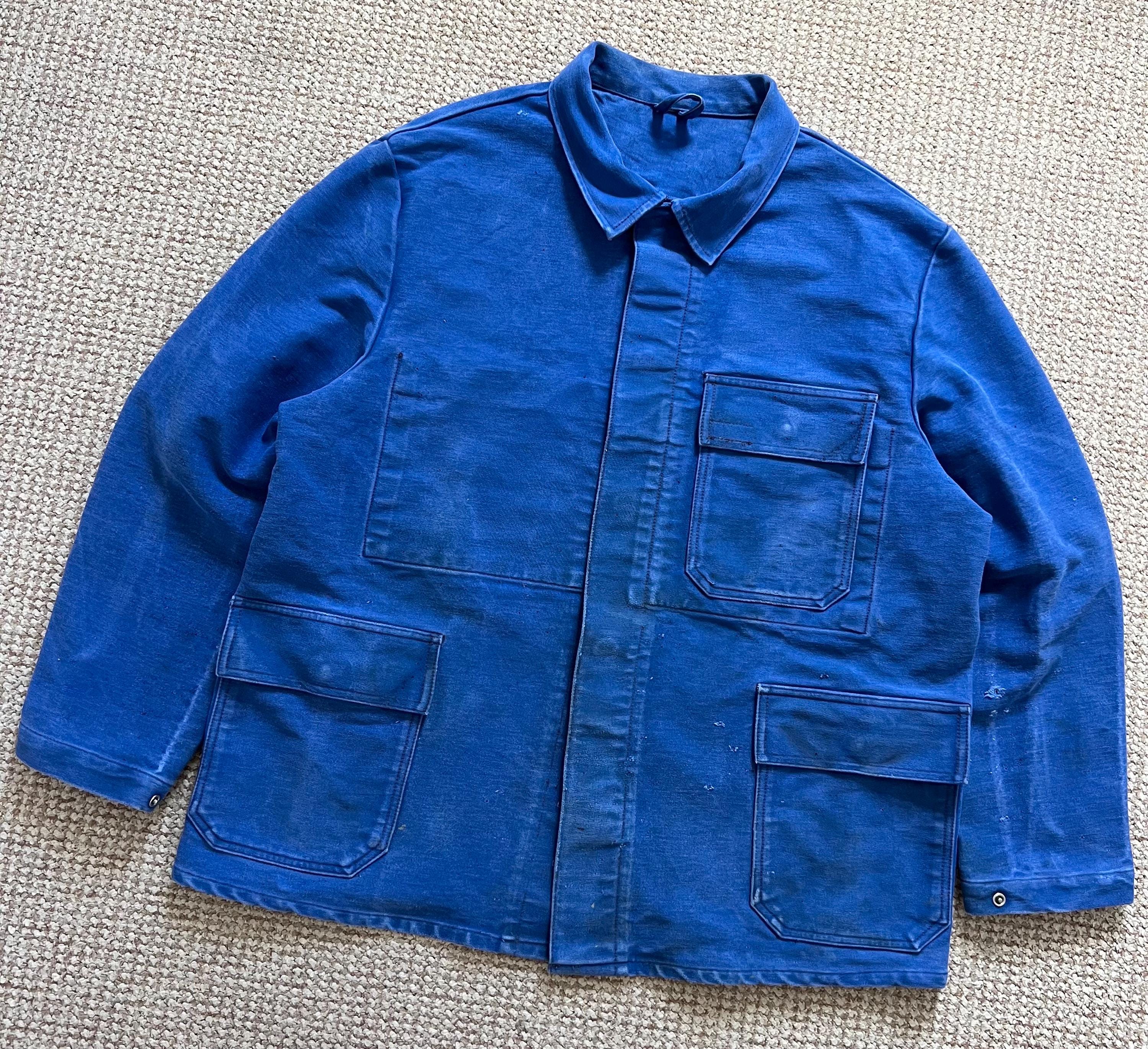 セ－ル！60s~ German Painter Work Jacket Original 1960s French Blue Workwear Blouson Cyclist Jacket