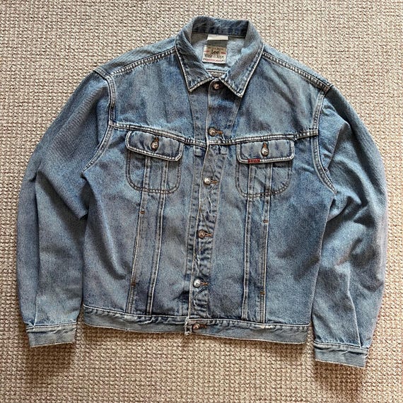 Vintage Lee Distressed Blue Jeans Rough Riders Trucker Western