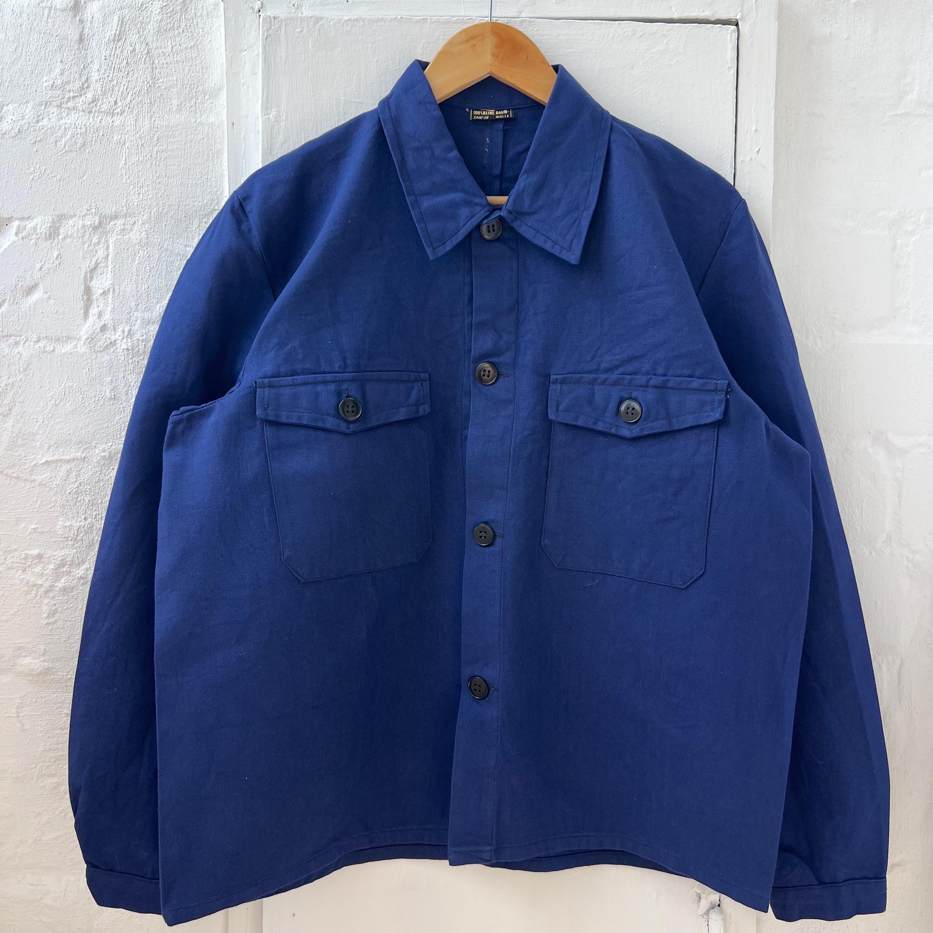70s herringbone French work jacket 鬼fade VINTAGE FRENCH WORKWEAR TWILL HERRINGBONE HBT JACKET 1970S