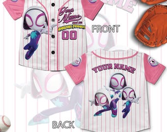 Custom Spidey And His Amazing Friends Baseball Jersey,Spider Verse Baseball Jersey Junior Hero Team,Disney Group Trip Baseball Jersey UNZ505