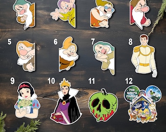 Imán de Blancanieves y los 7 Enanitos de Disney Cruise Line, imanes de cruceros de princesas, imán personalizado de Blancanieves Princesa, imán de crucero familiar UN5N05
