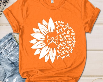 Kidney Cancer Awareness Shirt We Wear Orange Tee, Ribbon Cancer Support Shirts, Kidney Warrior Shirt, Kidney Cancer Shirt, Motivation UNUD19