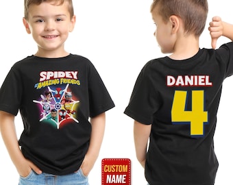 Spidey And His Amazing Friends Shirt, Spidey Family Shirt, Spidey and His Amazing Friends Birthday Tee, Personalized Matching Shirt SK1J01