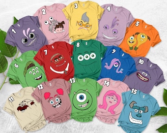 Monsters Incs Halloween Costume Shirt,  Monsters Incs Family Group Shirt, Monsters University,Matching Family Costume,Halloween Party UM1H11