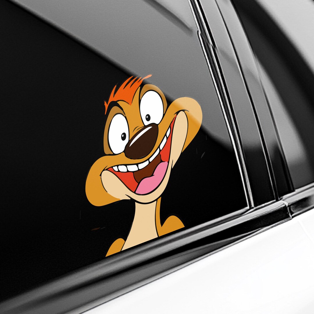 Timon Movie Peekaboo Peeker Peeking Car Window Decals - Bumper Vinyl ...