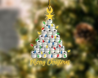 Toilet Paper Christmas Tree Ornament, Christmas 2025 Ornament, Christmas, Christmas Tree, Winter,Snowflake,Merry Christmas UL4S17