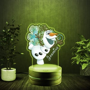 Personalized Disney Frozen Night Light,Personalised Elsa Anna Olaf Frozen,Personalized Gifts,Frozen Night Light,Bed Room kids Decor UMAH01-4