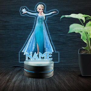 Elsa Night Light, Bedroom Decor, Bedroom Night Lights, Nursery Decor, Frozen 2 Night Light, Personalized Gifts S-15052320