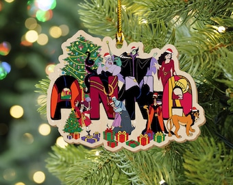Vintage Disney Villains Storybook Christmas Ornament Set, Retired
