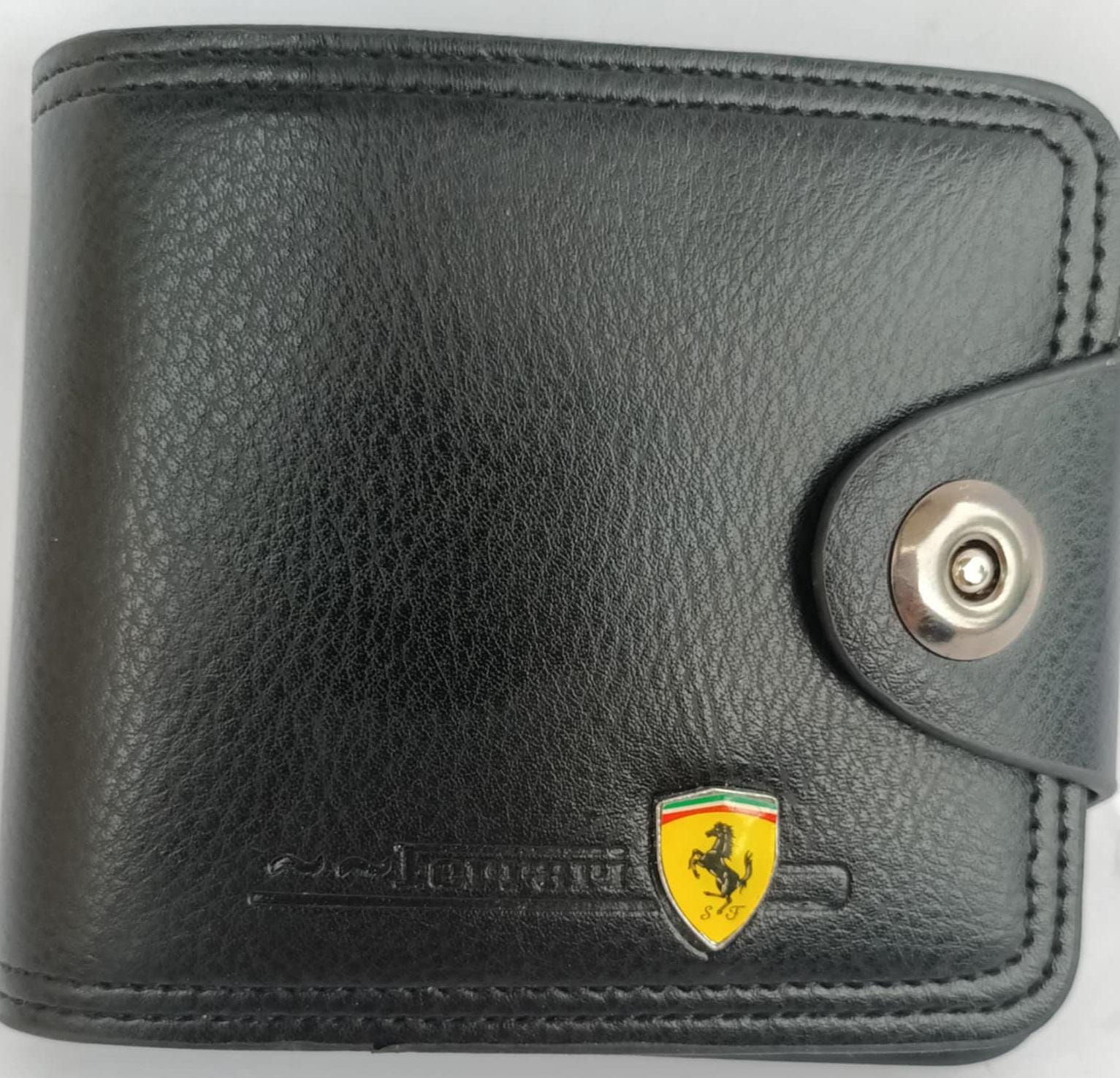 Ferrari Car Logo Emblem | Black Wallet New Card holder PU Leather Classic Wallet , Mens Gift For Him |  Father's Day, Birthday Present | Dad