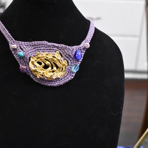 Crochet statement necklace