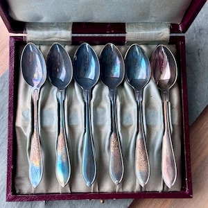 Vintage Swedish Silver Plated Demitasse Spoons – Set of 6 by FAK