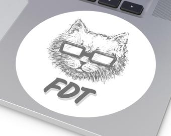 Naklejka FDT, Antytrump, Anty MAGA, Naklejki zewnętrzne, Prezent Demokratycznej Feministki, Naklejki Demokratycznej Feministki, Naklejki na laptopa FDT, Naklejki wewnętrzne