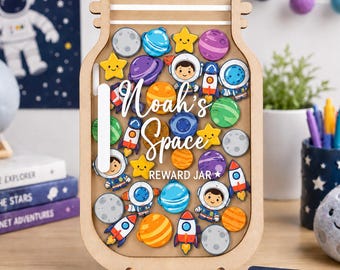Personalized Space Reward Jar for Kids, Custom Classroom Behavior Chart, Chore Chart, Kids Reward System, Back to School Teacher Gift