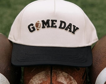 Gorra de camionero bordada 3D Gameday, gorra de camionero de fútbol personalizada Gameday, gorra de equipo, gorra de mamá de fútbol, gorra personalizada de temporada de fútbol