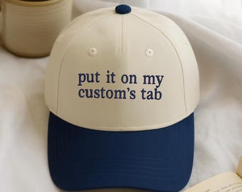 Gorra personalizada con la etiqueta "Ponlo en mi esposo" bordada, gorra divertida para papá, gorra con etiqueta para novio/prometida, gorra con etiqueta "Ponlo en mi", regalo divertido bordado
