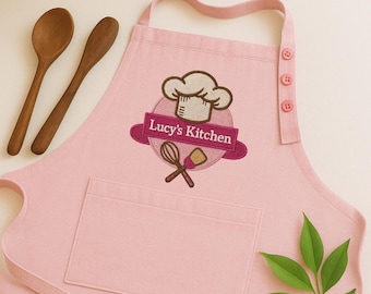 Embroidered Custom Apron, Customized Apron, Kitchen Apron, Personalized Chef Cooking Apron, Chefs, Bakers, Baristas, Gardener