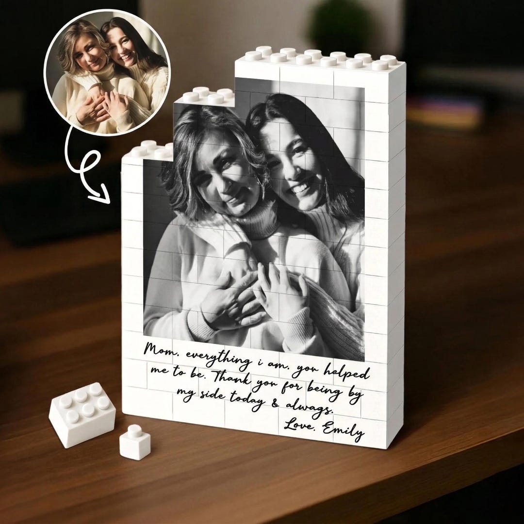Personalized Photo Building Block, Custom Mama Puzzle Gift, Mother's ...