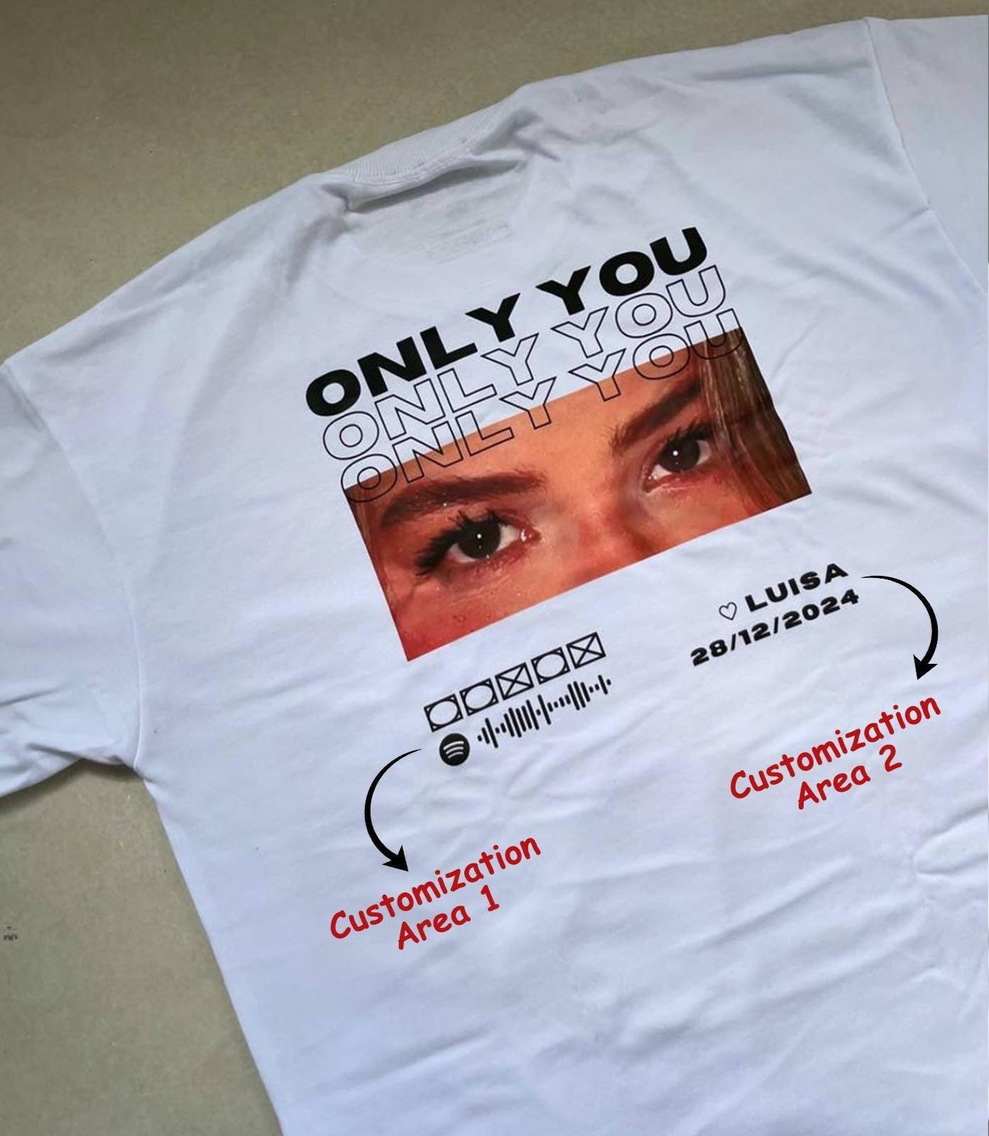 ジャスミン Personalized the Look of Love Shirt, Love Eyes Tee, Eyes