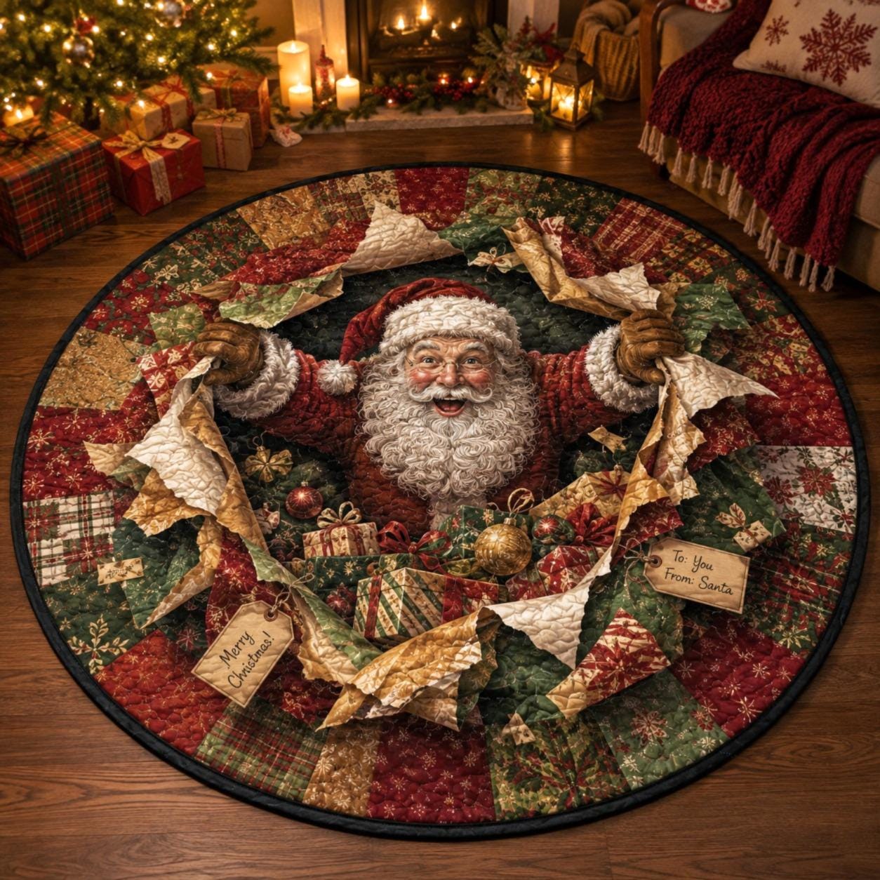 Vintage Holiday Rug - Etsy
