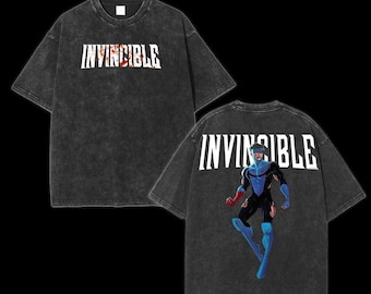 T-shirt Mark Grayson invincible couleur confort limité, chemise de super-héros, t-shirt graphique, costume de super-héros, cadeau de fan de bandes dessinées délavé minéral