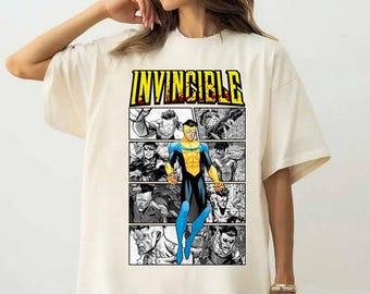 Comfort Color Limited Invincible Mark Superhero T Shirt, Unisex Shirt, Graphic Tee, Superhero Costume, Comic Book Fan Gift Mineral Wash