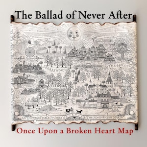 Mapa de The Ballad of Never After - Pergamino hecho a mano - Mapa de Once Upon a Broken Heart, Mapa de Magnificent North, Mapa de Caraval, Regalo de Fantasy Caraval