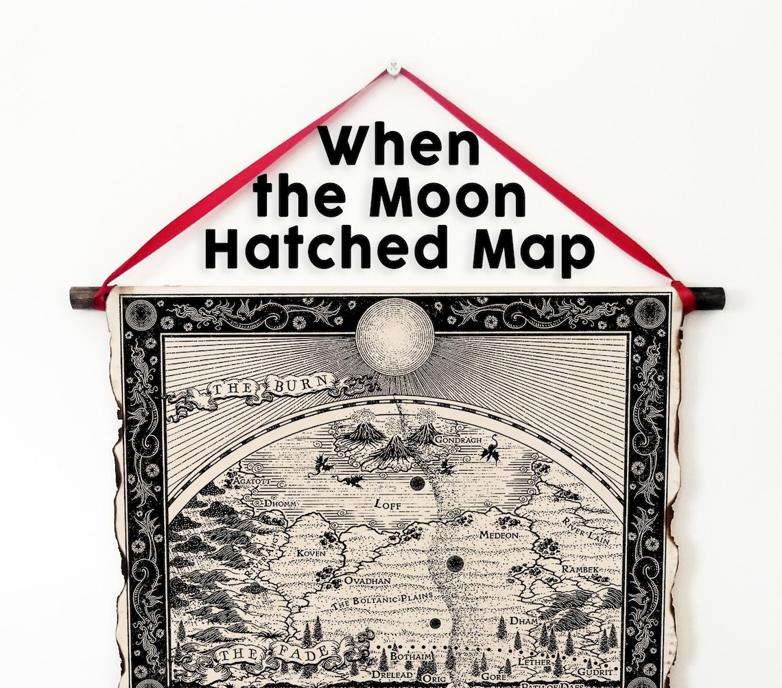Moonfall Fantasy Book Map Scroll: When the Moon Hatched - Etsy