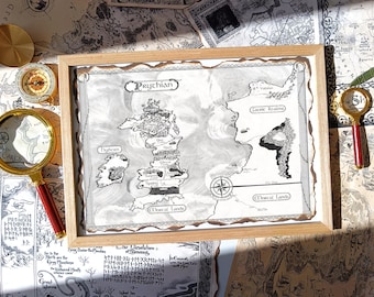 Prythian Map: A Court of Thorns and Roses, ACOTAR Bookish Decor