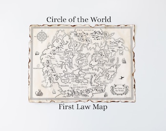 手作り世界地図 手作りの巻物に描かれた世界地図 - 法律書愛好家へのファーストギフト