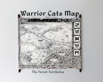 Warrior Cats Book Map, The Forest Territories on Handmade Scroll - Cat Warriors