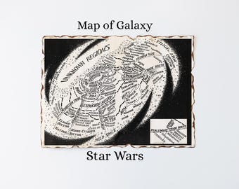 スターウォーズ銀河地図、手作りの巻物、ファンタジーアート - Etsy 日本