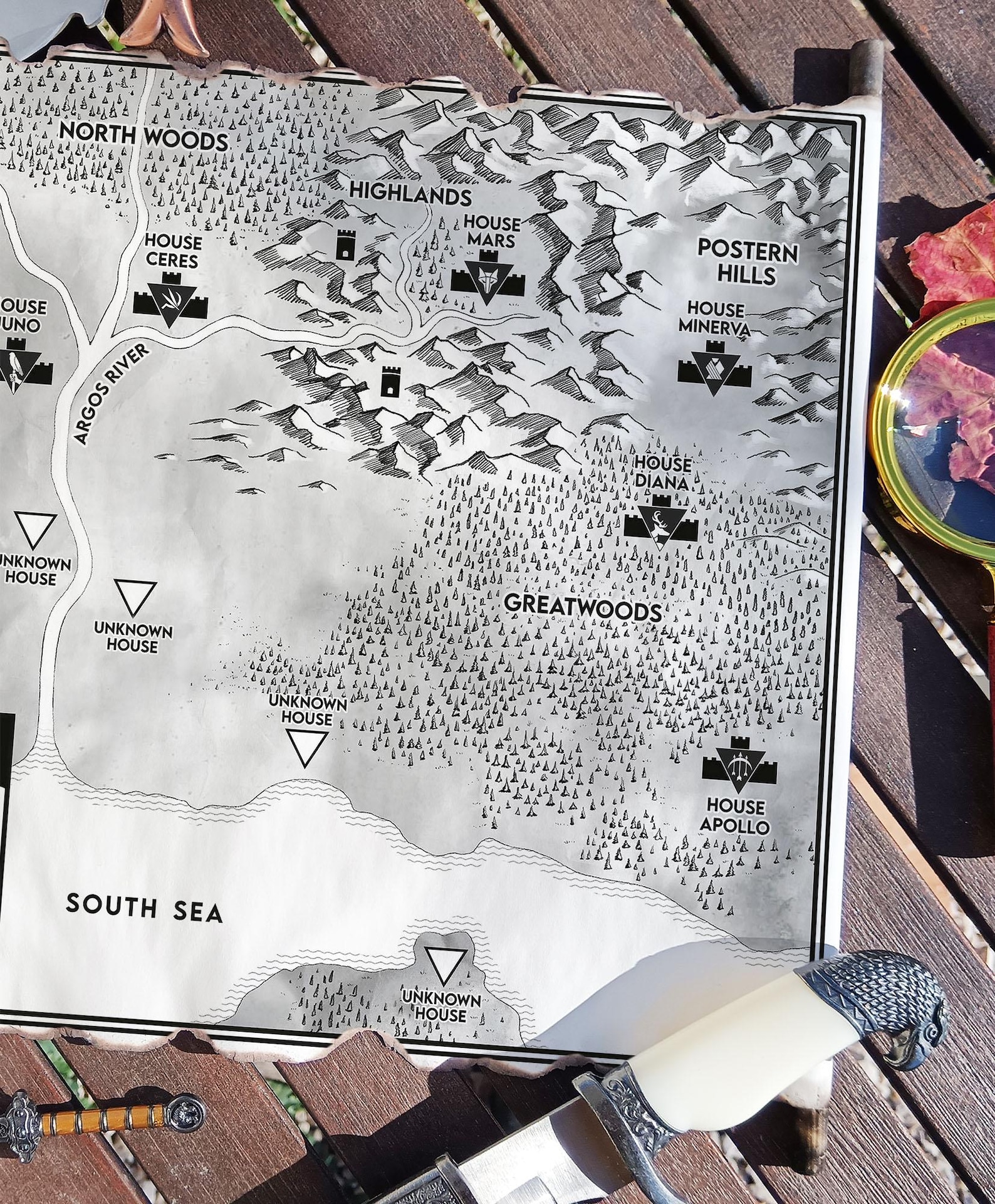 Red Rising Map - Handmade Scroll - FREE SHIPPING, Red Rising Saga Book ...