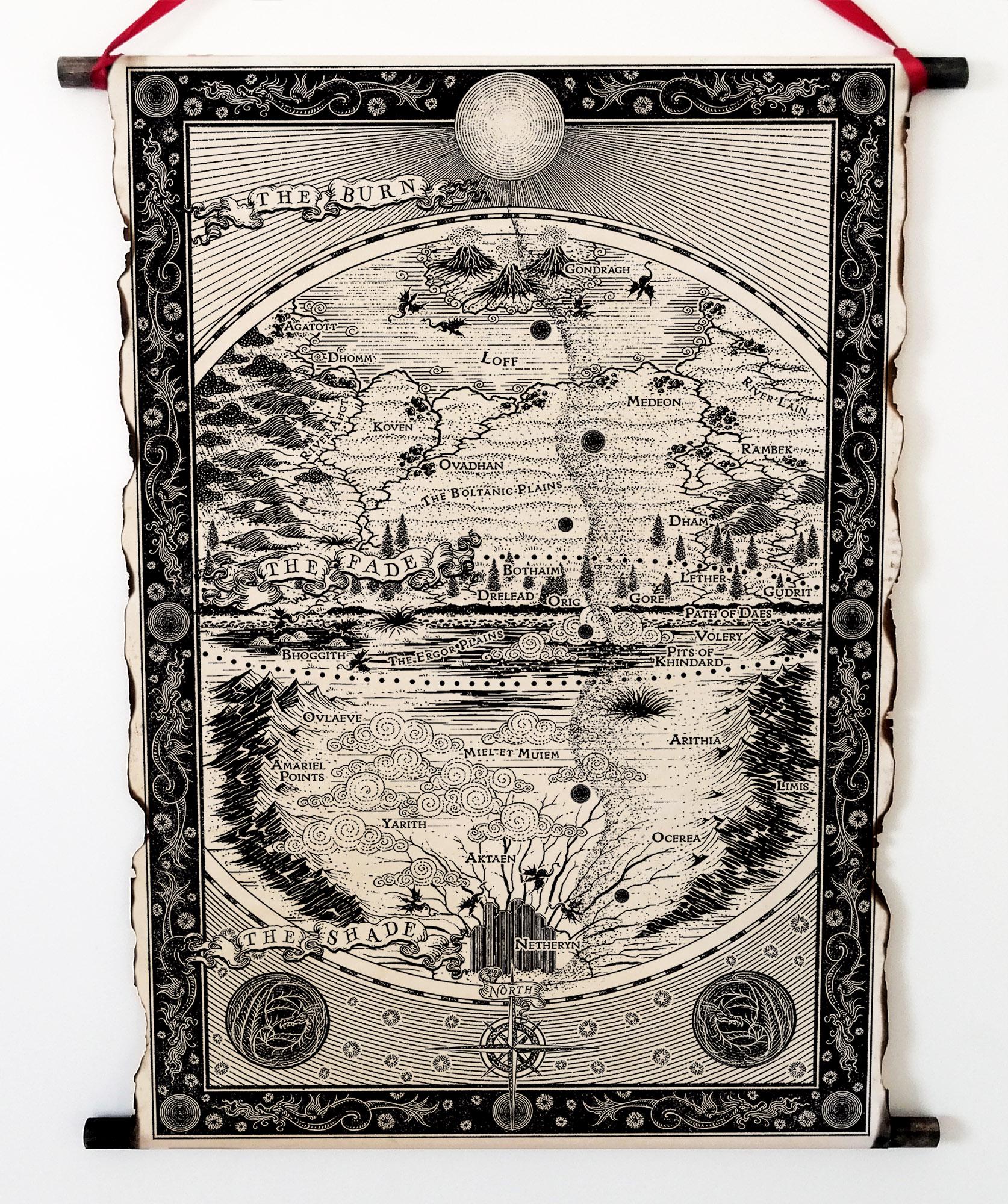 When the Moon Hatched Map - Handmade Scroll, Moonfall Fantasy Book Map ...