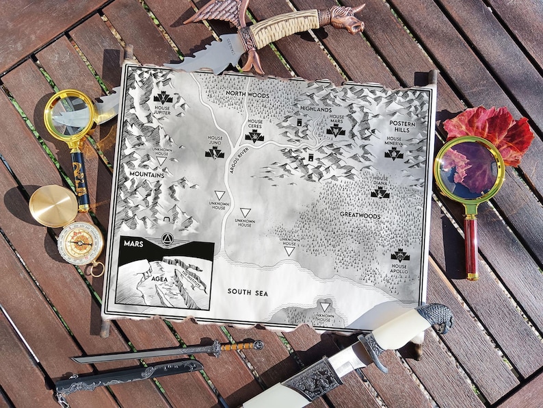 Red Rising Map - Handmade Scroll - FREE SHIPPING, Red Rising Saga Book ...