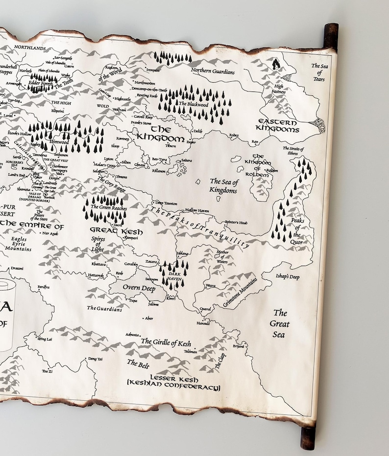 Midkemia Map Scroll: Riftwar Cycle, Raymond E. Feist, Handmade - Etsy