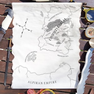 Mapa de fantasía de Blood Song, pergamino hecho a mano, mapa de Raven's Shadow, mapa de Tower Lord, mapa de Queen of Fire, mapa de ficción, el mejor regalo para amantes de los libros