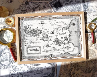 Narnia Map: Fan Art Inspired by World The Chronicles of Narnia, Bookish Gift, Room Decor